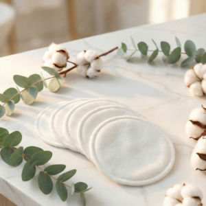 Home 5 adet vegan bambu makyaj temizleme pedi – geniş disk ped | 8 cm |